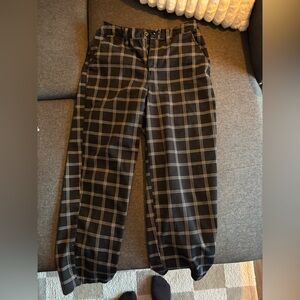 Vans Black and White Checkered plaid Pants